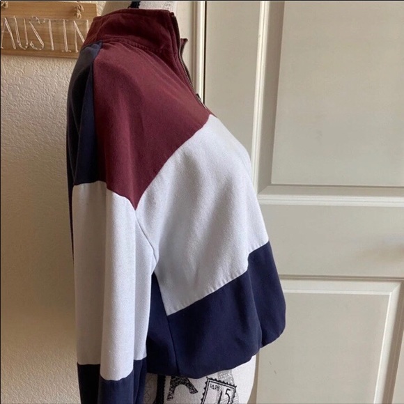 Pacsun LA Hearts Color Block Quarterzip - Picture 3 of 4